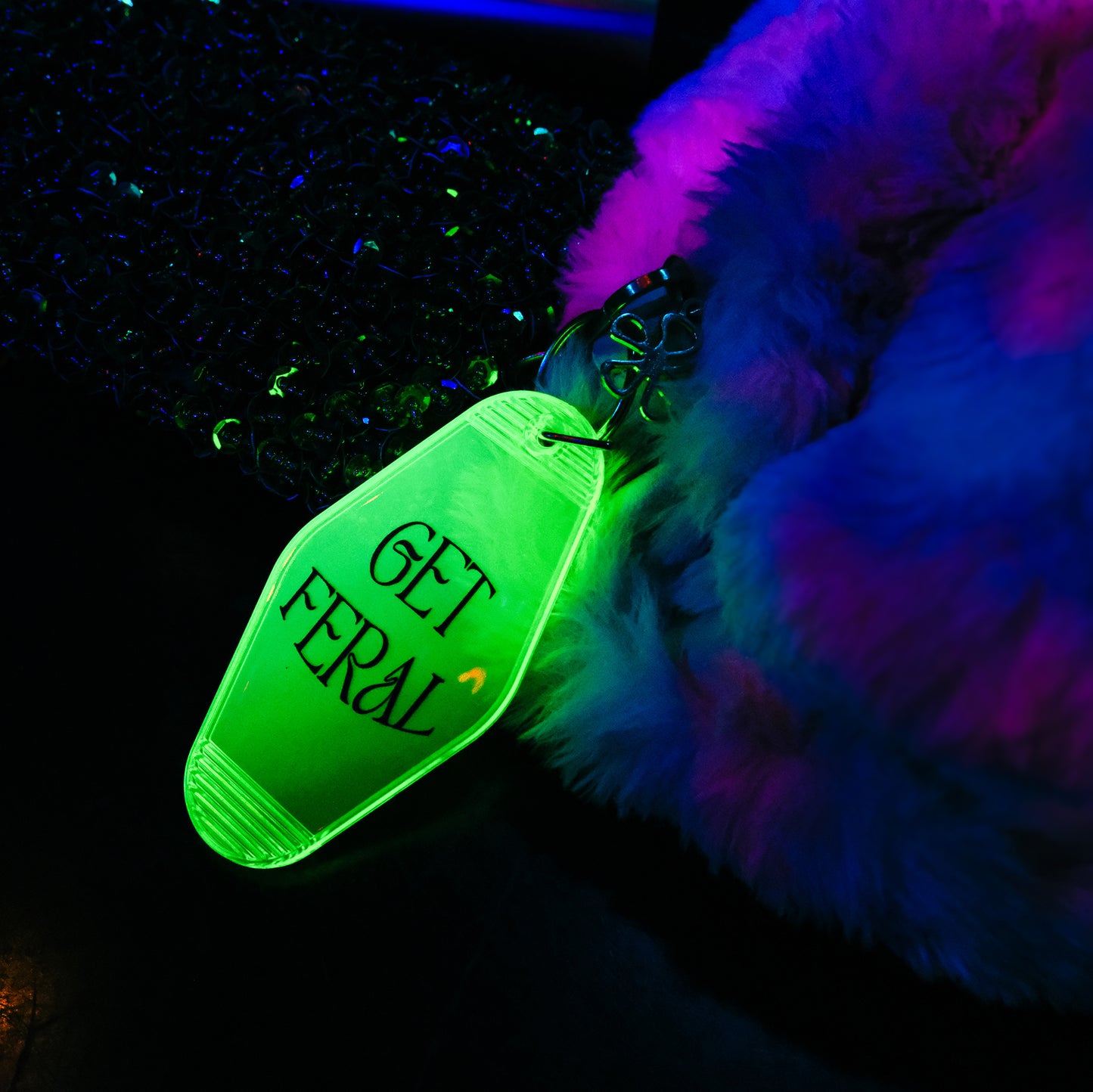 Glow In The Dark ‘Get Feral’ Keychain