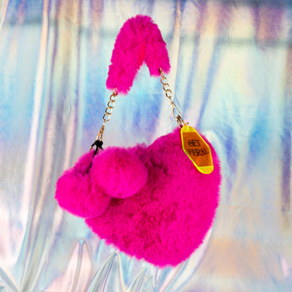 Y2K Floofy Heart Bag