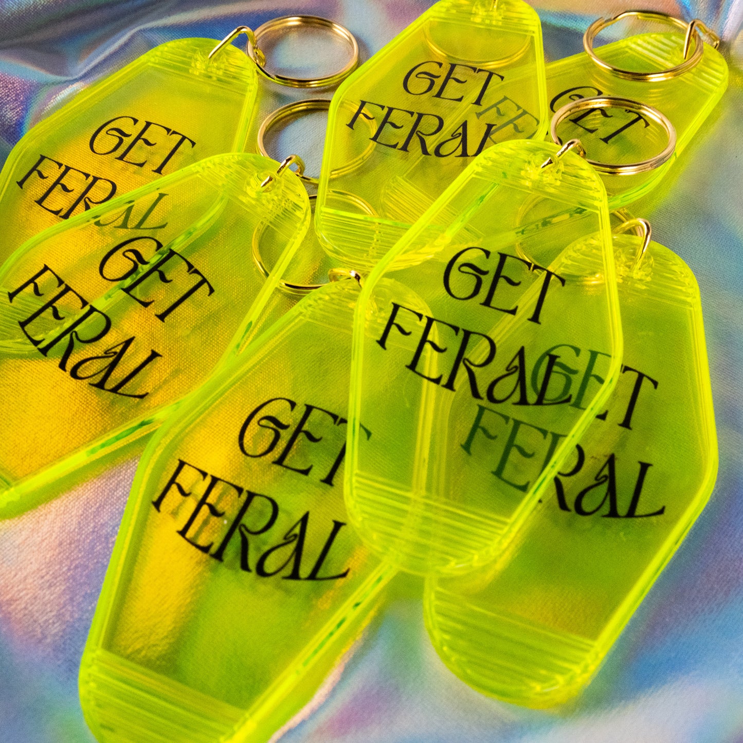 Glow In The Dark ‘Get Feral’ Keychain